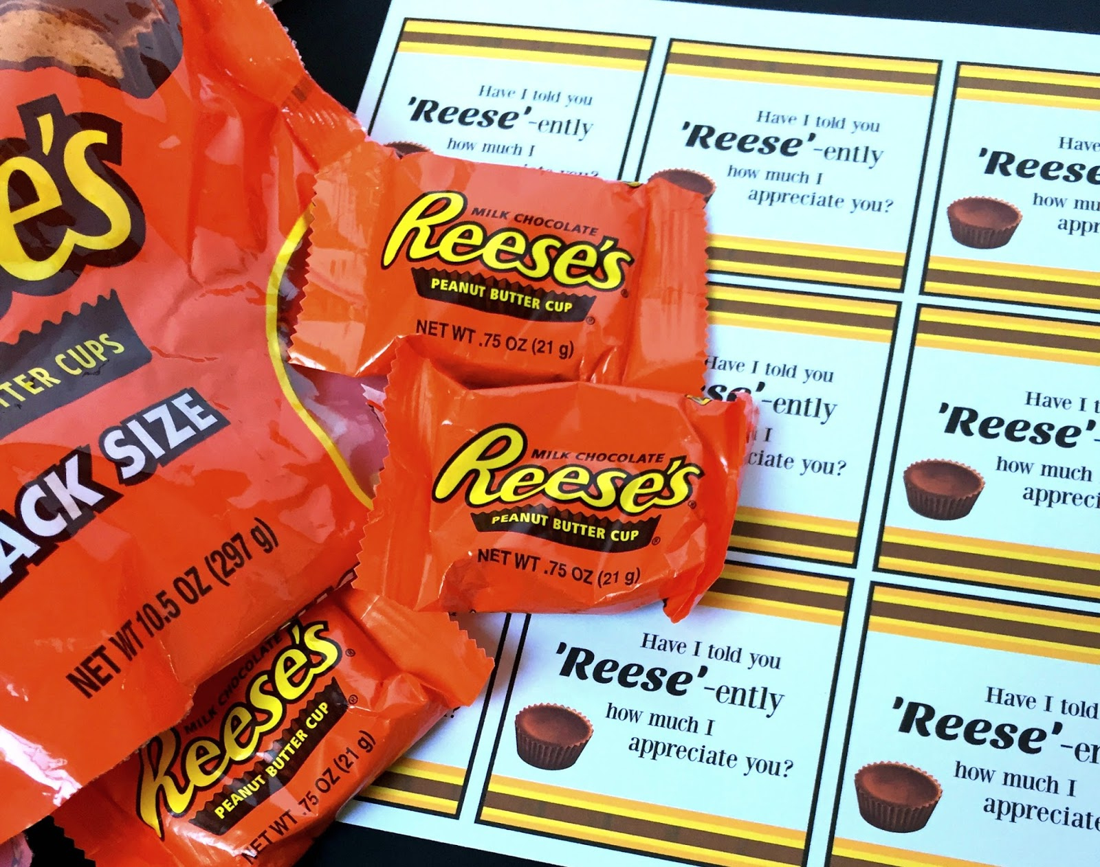 Michelle Paige Blogs: Reese&amp;#039;S Peanut Butter Cups Appreciation Gift throughout Free Printable Reese&amp;#039;S Thank You Printable