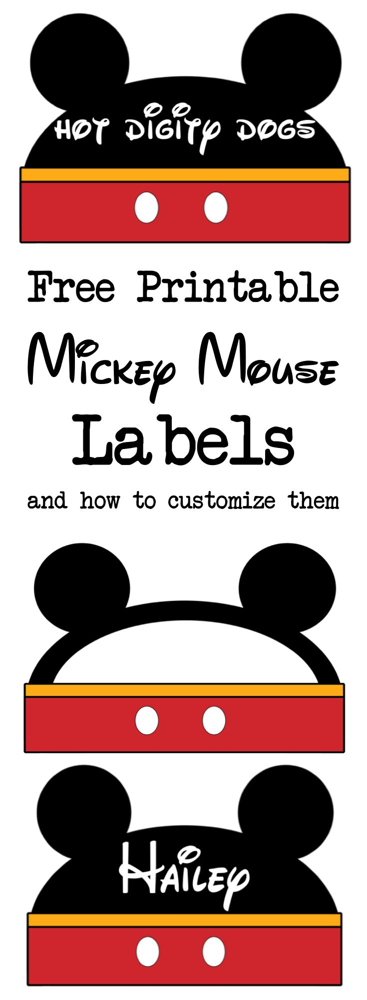 Mickey Mouse Labels Free Printable - Paper Trail Design throughout Mickey Mouse Food Labels Free Printables