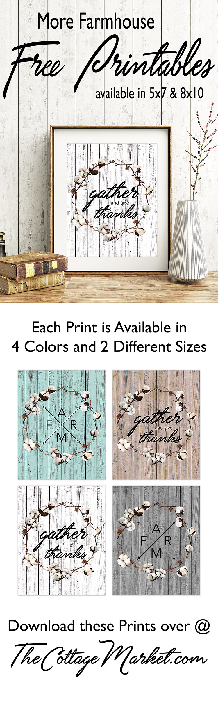 More Farmhouse Free Printables - The Cottage Market throughout Free Printable Farmhouse Images