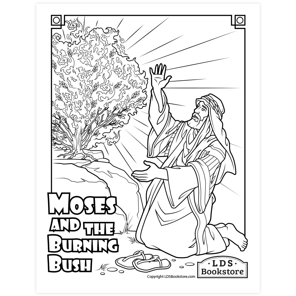 Moses And And The Burning Bush Coloring Page - Printable throughout Moses And The Burning Bush Printable Activities