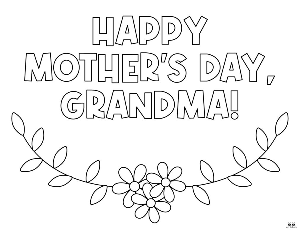 Mothers Day Coloring Pages - 50 Free Printables | Printabulls with Mother&amp;amp;#039;s Day Printable For Grandma