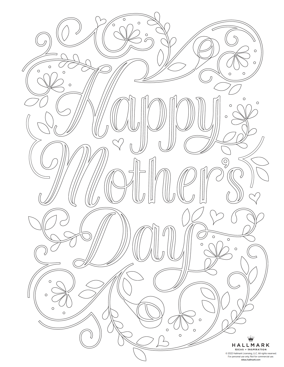 Mother&amp;#039;S Day Coloring Pages | Hallmark Ideas &amp;amp; Inspiration with Mother&amp;#039;S Day Printable For Grandma