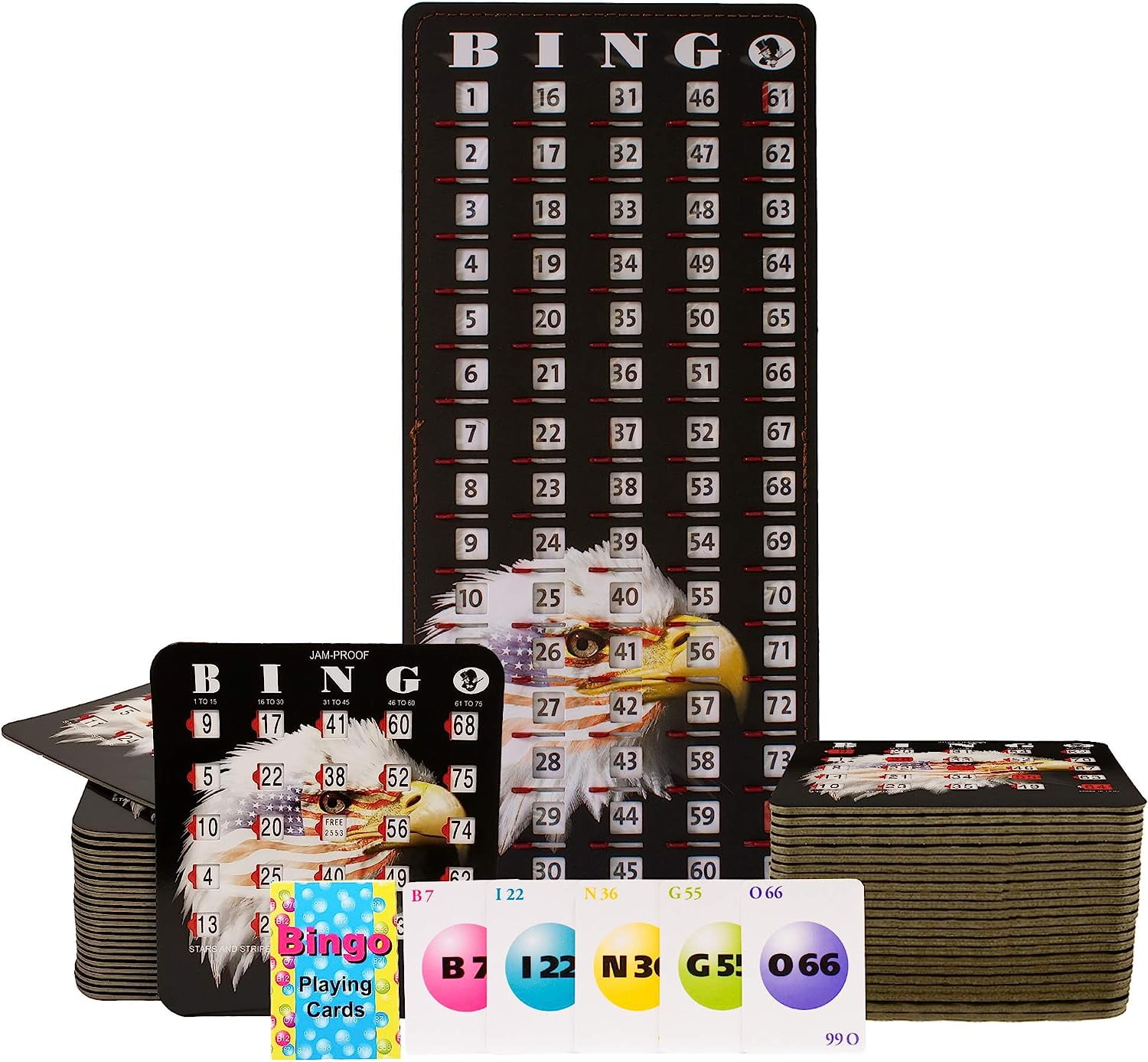 Mr Chips Bingo Game Set - 50 Jam-Proof Slider Playing Cards, 75 throughout Mr Chips Bingo Cards