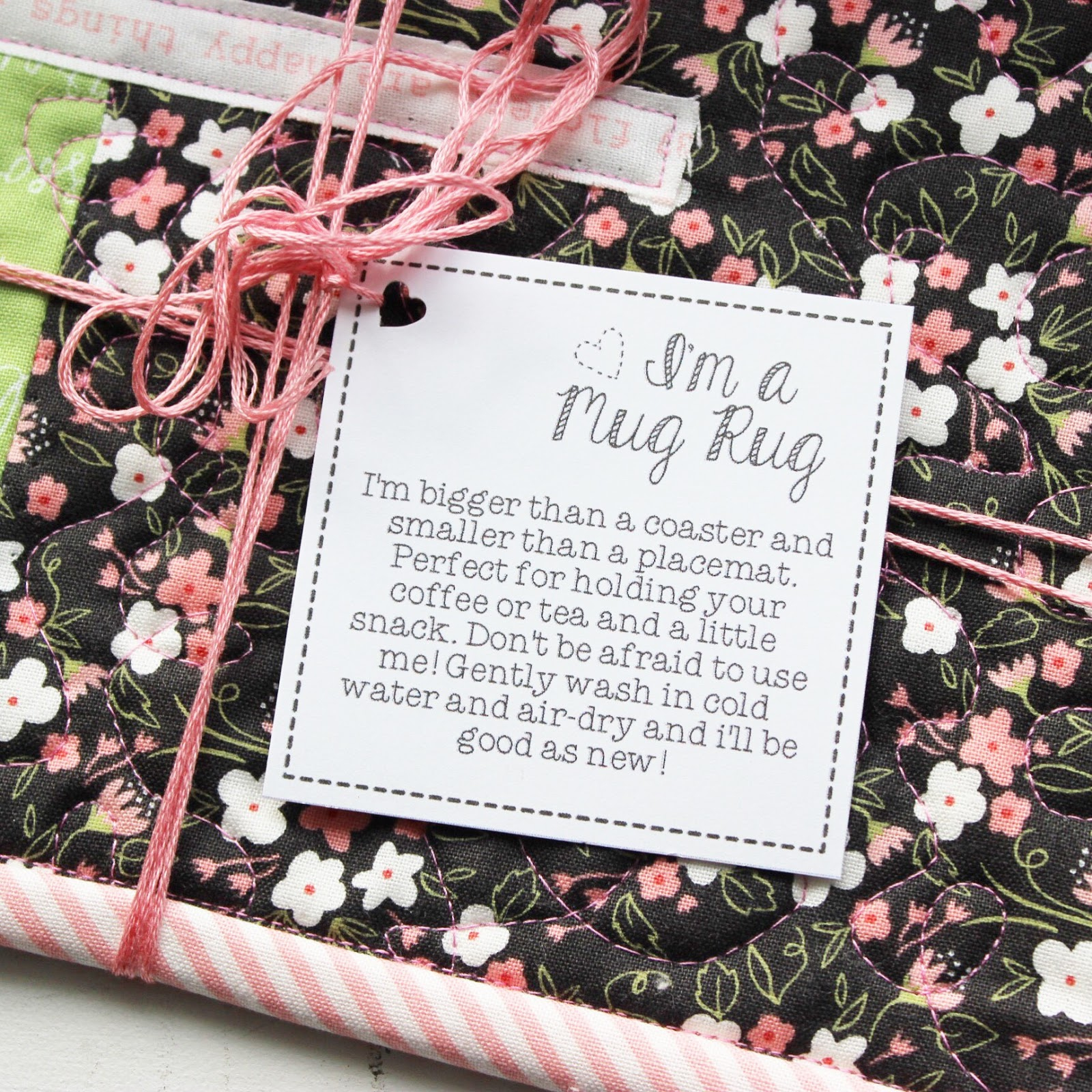 Mug Rug Printable Tags | Amista Baker throughout Mug Rug Poem Free Printable