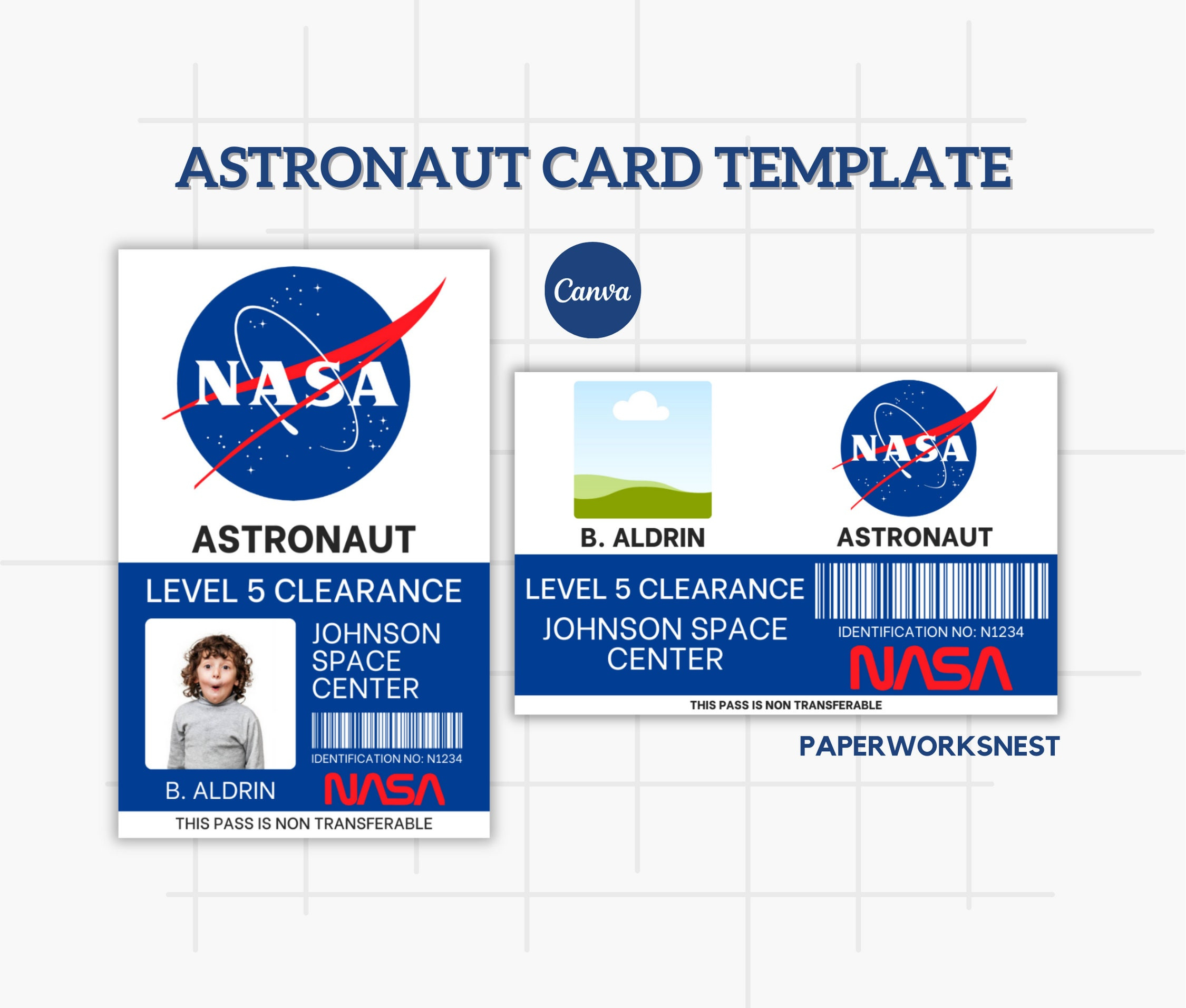 Nasa Astronaut Id Badge Template , Name Badge, Space Astronaut within Free Printable Nasa Id Badge Template