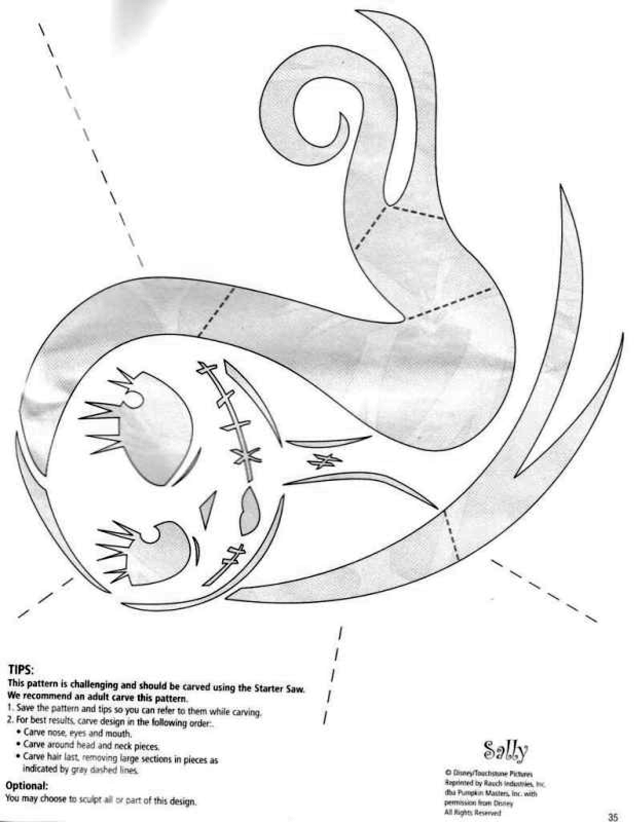 Nightmare Before Christmas: Sally (Pumpkin Stencil - Pumpkin within Sally Pumpkin Stencils Free Printable