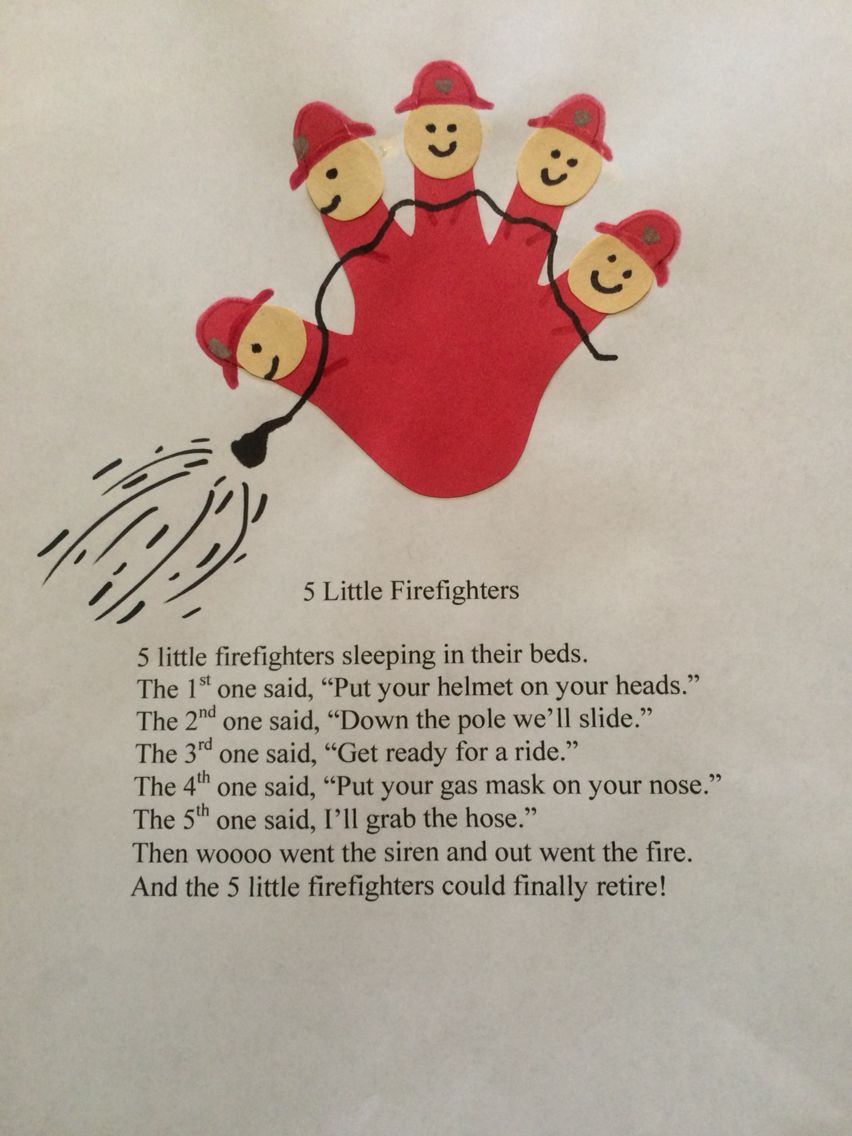 Pin Page within Five Little Firefighters Poem Printable