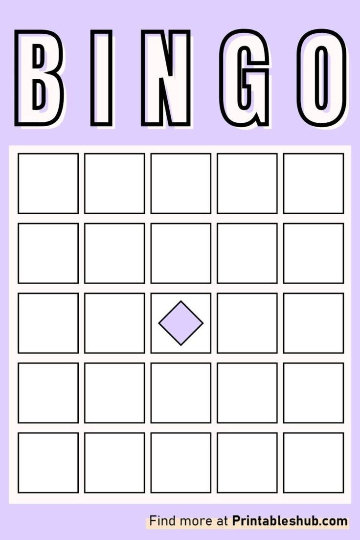 Printable Blank 5X5 Bingo Cards Templates for Blank 5x5 Bingo Card