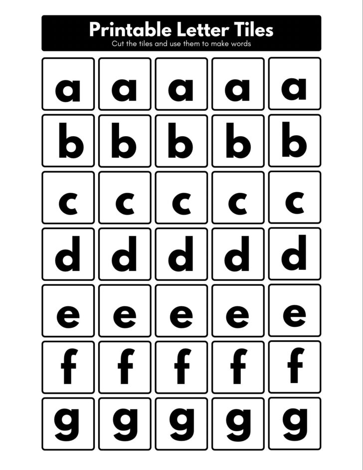 Alphabet Letter Tiles Printable