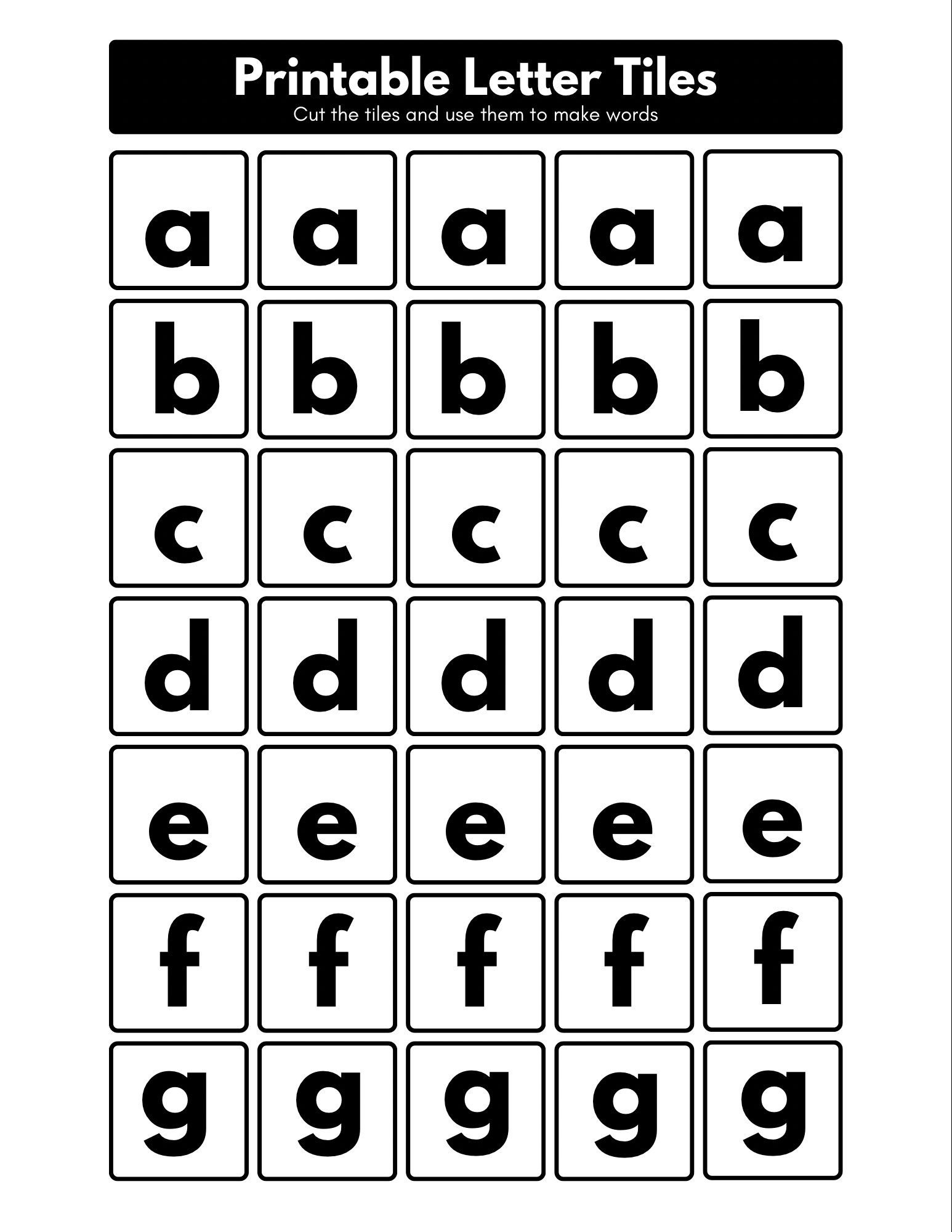 Printable Letter Tiles - Etsy Uk inside Alphabet Letter Tiles Printable