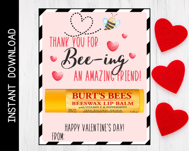 Lip Balm Valentine Printable