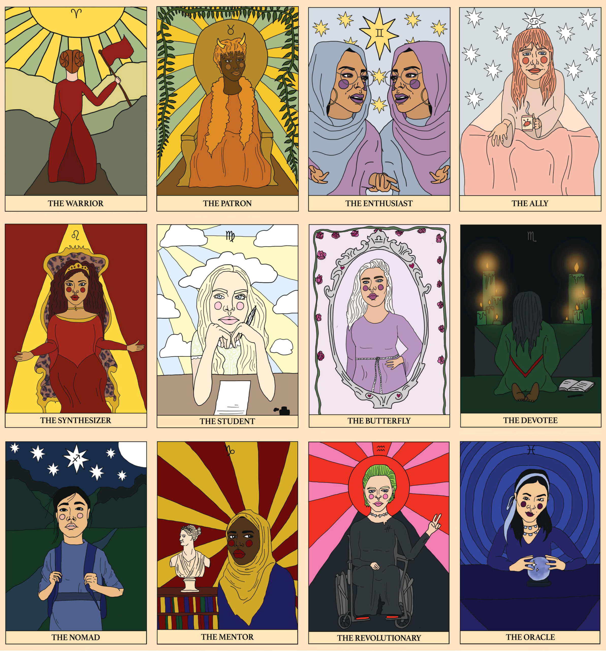 Rookie » Printable: Zodiac Tarot Cards inside Fortune Teller Cards Printable