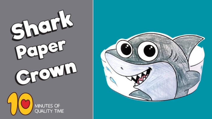 Shark Paper Crown Printable Free