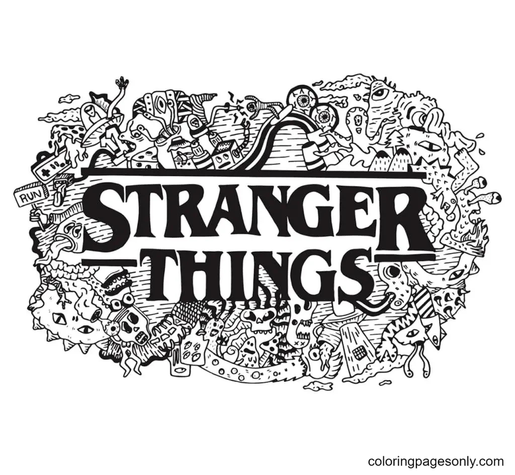 Stranger Things Coloring Pages To Print - Free Printable Coloring pertaining to Stranger Things Free Printables