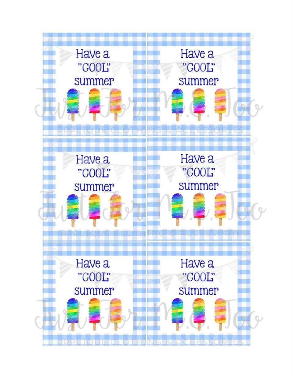 Summer Printable Tags, Have A Cool Summer, Instant Download intended for Free Printable Summer Tags