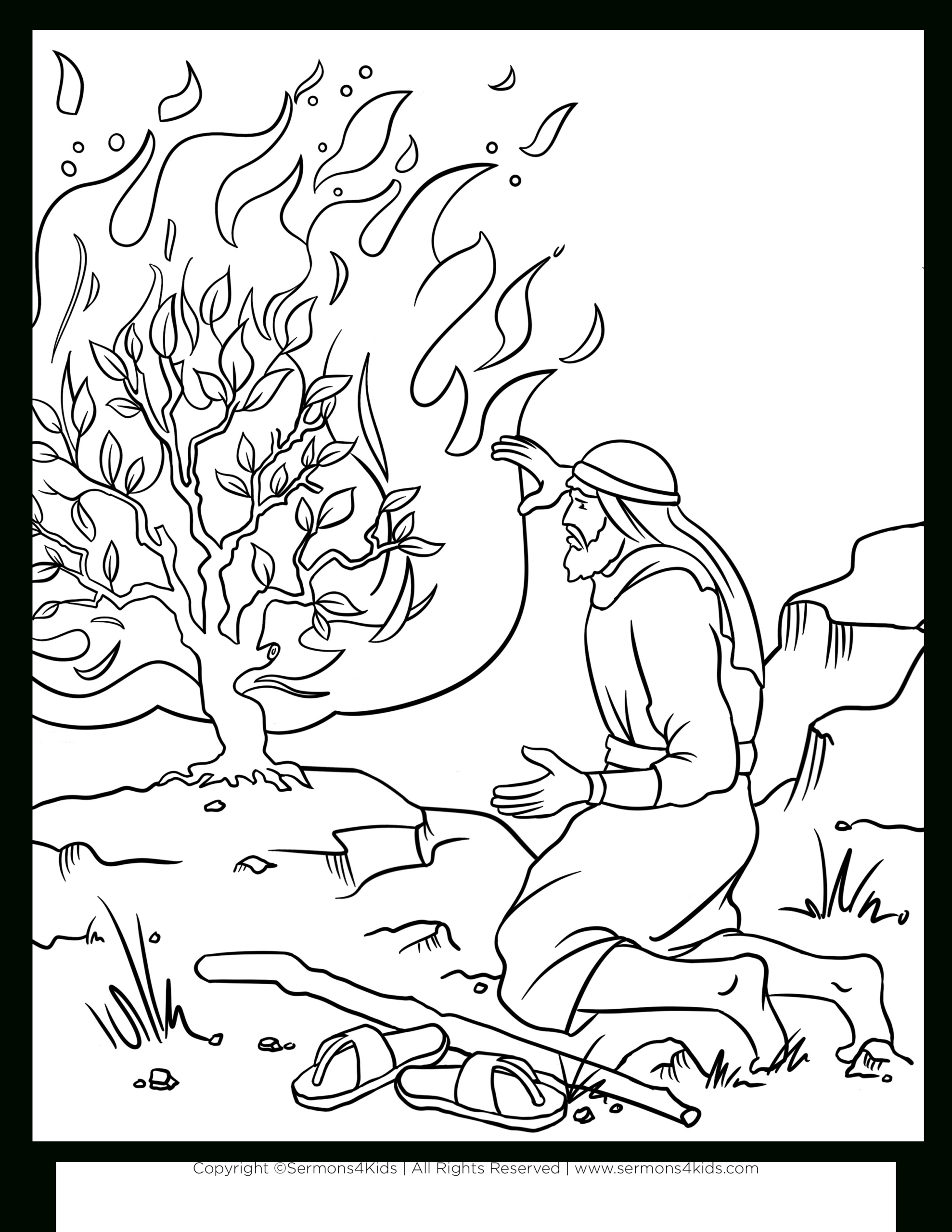 The Burning Bush | Children&amp;#039;S Sermons From Sermons4Kids for Moses and the Burning Bush Printable Activities