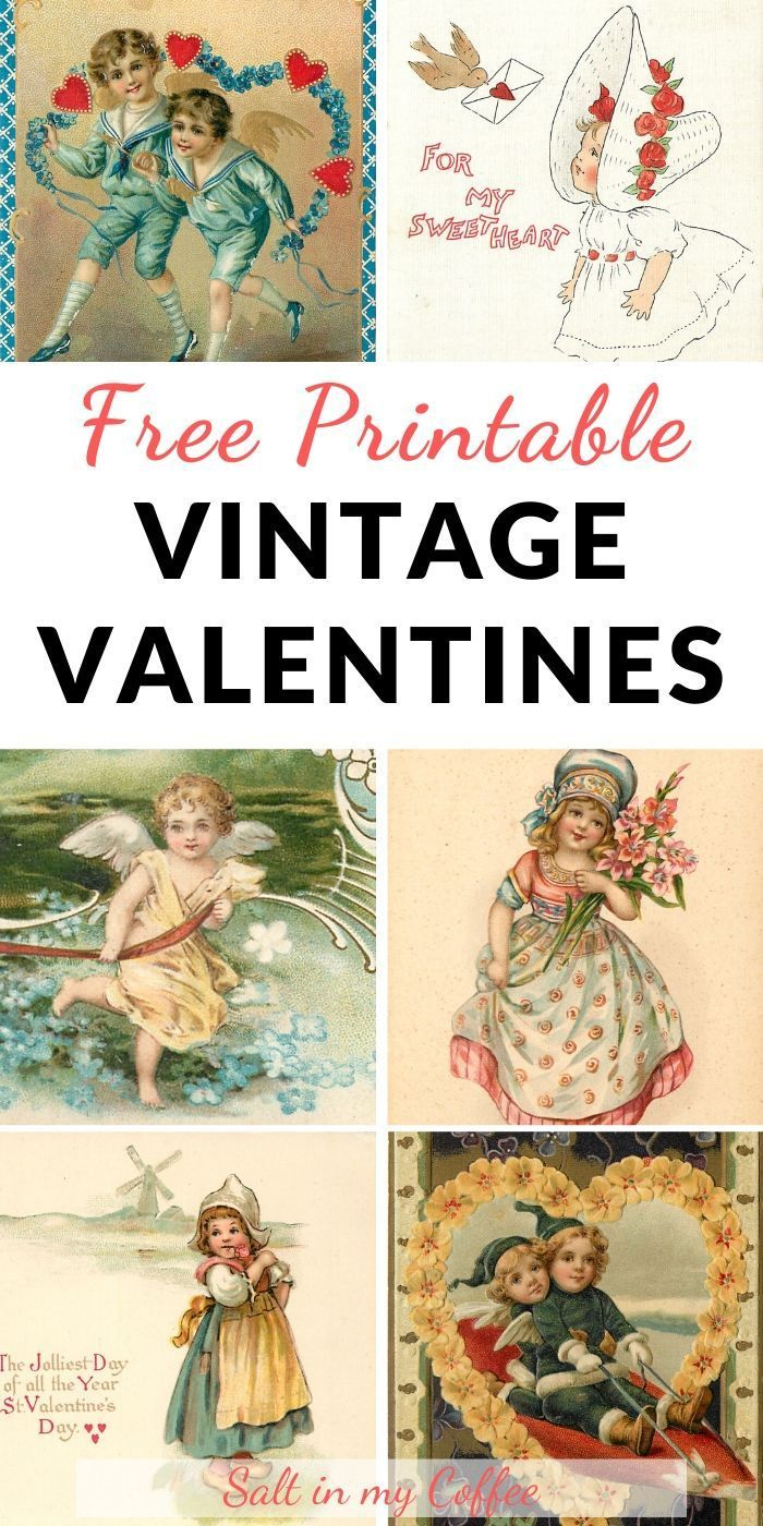 These Free Printable Vintage Valentines Are The Sweetest Thing! inside Free Printable Vintage Valentine Cards