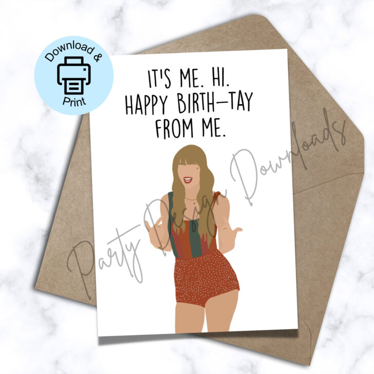 Taylor Swift Birthday Card Free Printable