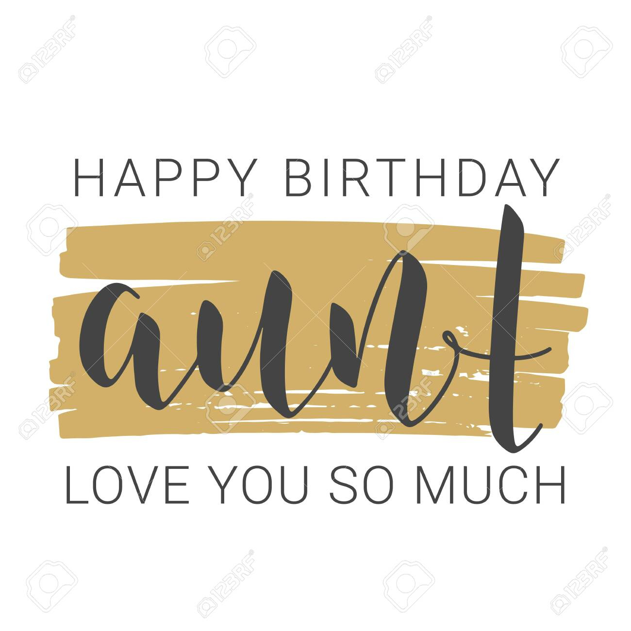 Vector Illustration. Handwritten Lettering Of Happy Birthday Aunt pertaining to Free Printable Birthday Card For Aunt