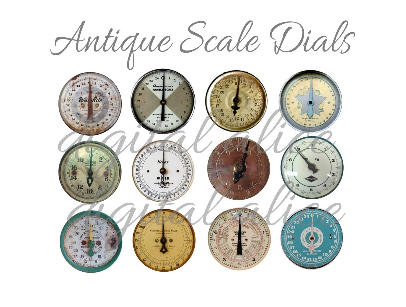 Vintage Scale Faces Dials 6 Inch Craft Circles - Industrial Meters regarding Free Printable Vintage Scale Face Printable