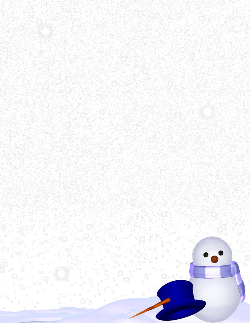 Winter Stationery Theme Downloads Pg. 1 with Free Printable Winter Stationery