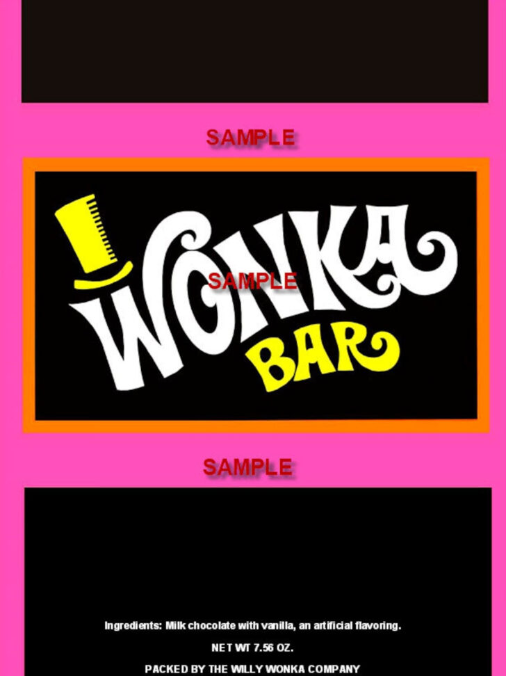 Printable Free Wonka Bar Wrapper