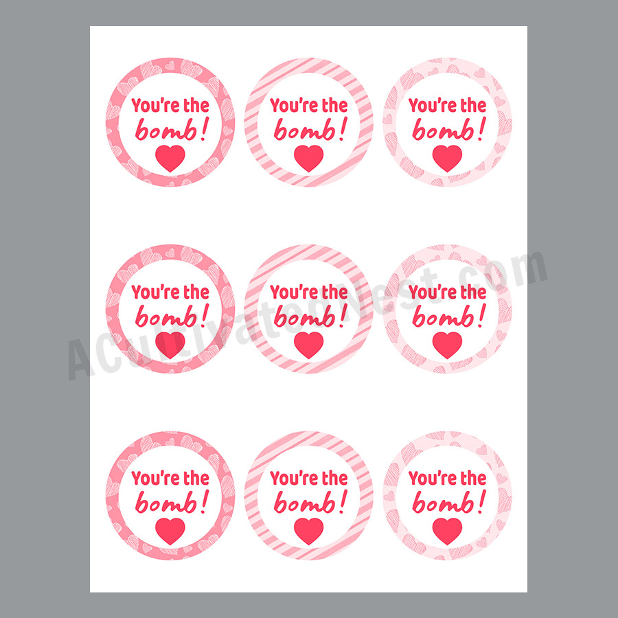 You&amp;#039;Re The Bomb- Bath Bomb Tags Printable throughout You&amp;amp;#039;re the Bomb Free Printable Tag