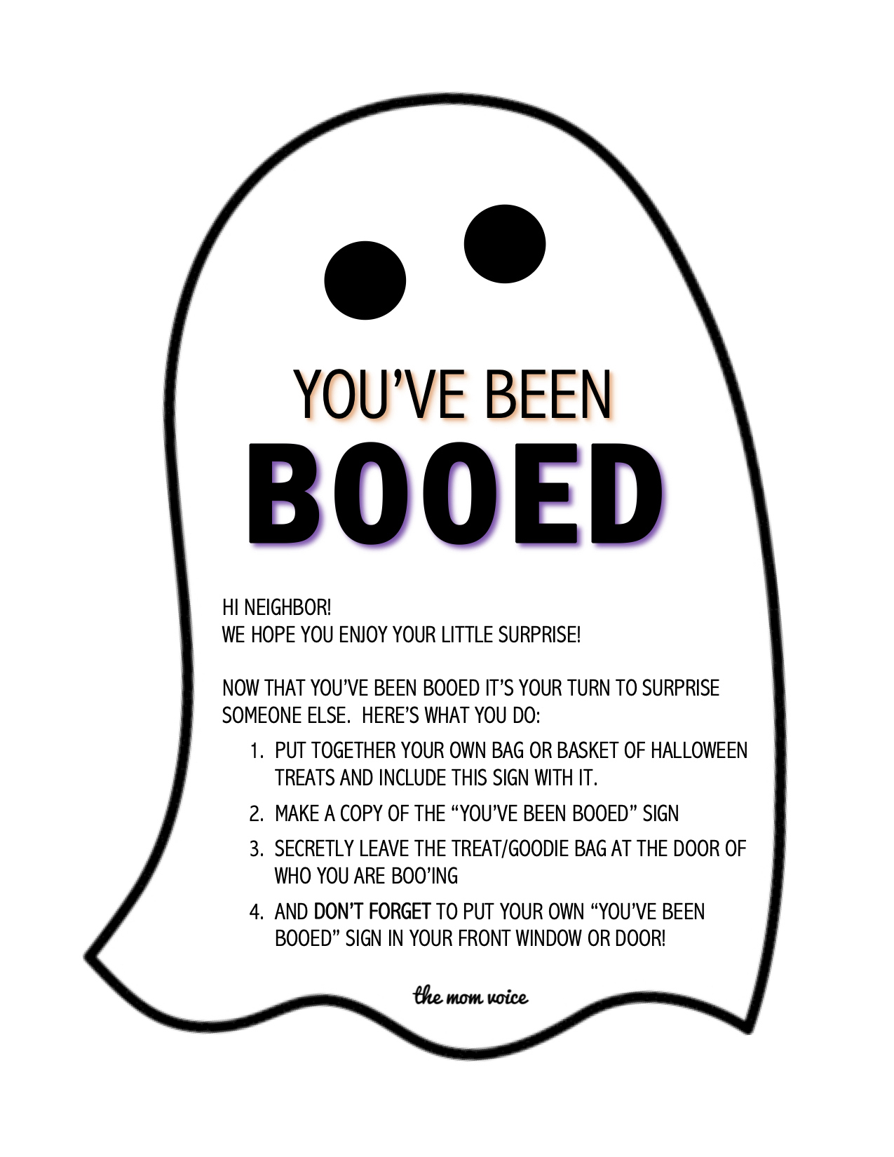 You&amp;#039;Ve Been Booed Free Download | The Mom Voice inside Been Booed Free Printable