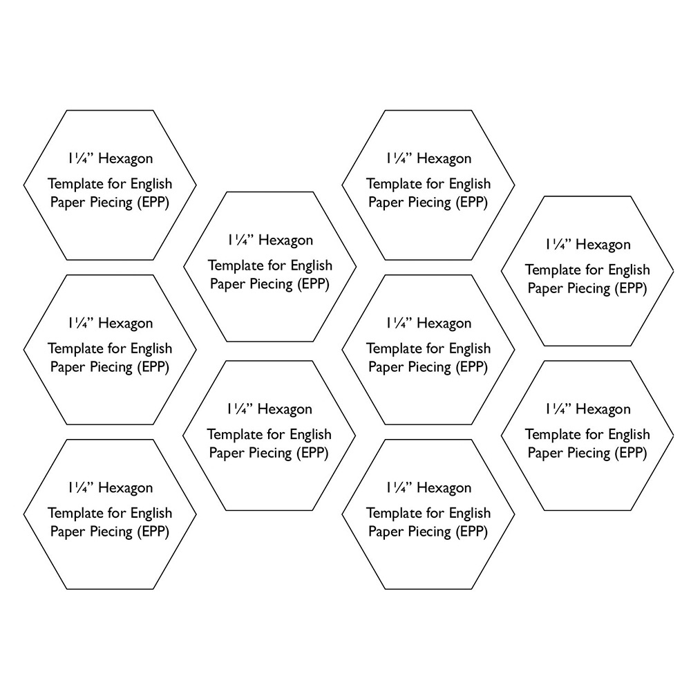 1 1/4&amp;quot; Hexagon | Free Templates throughout Free Printable English Paper Piecing Templates