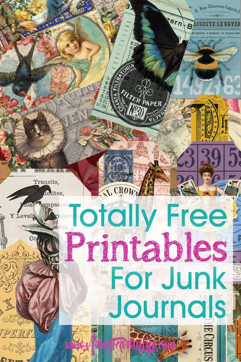 10 Free Junk Journal Printables – Artsy Fartsy Life for Junk Journal Free Printables