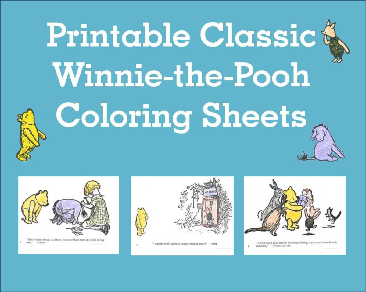 10 Printable Classic Winnie The Pooh Coloring Sheets - Hubpages with Classic Winnie The Pooh Printables Free