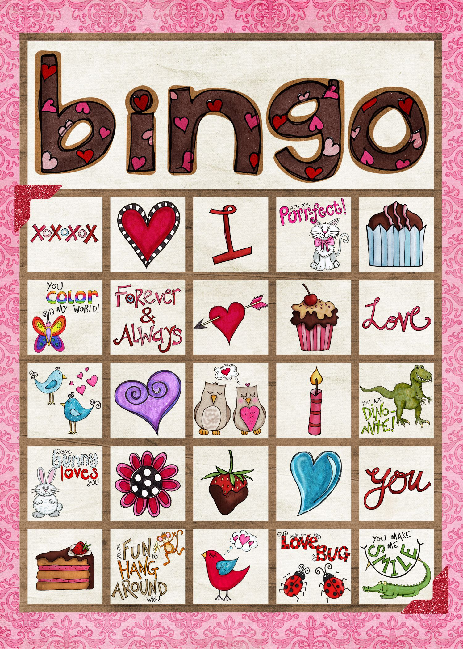 10 Sets Of Free, Printable Valentine Bingo Cards inside Valentine&amp;#039;S Day Bingo Cards
