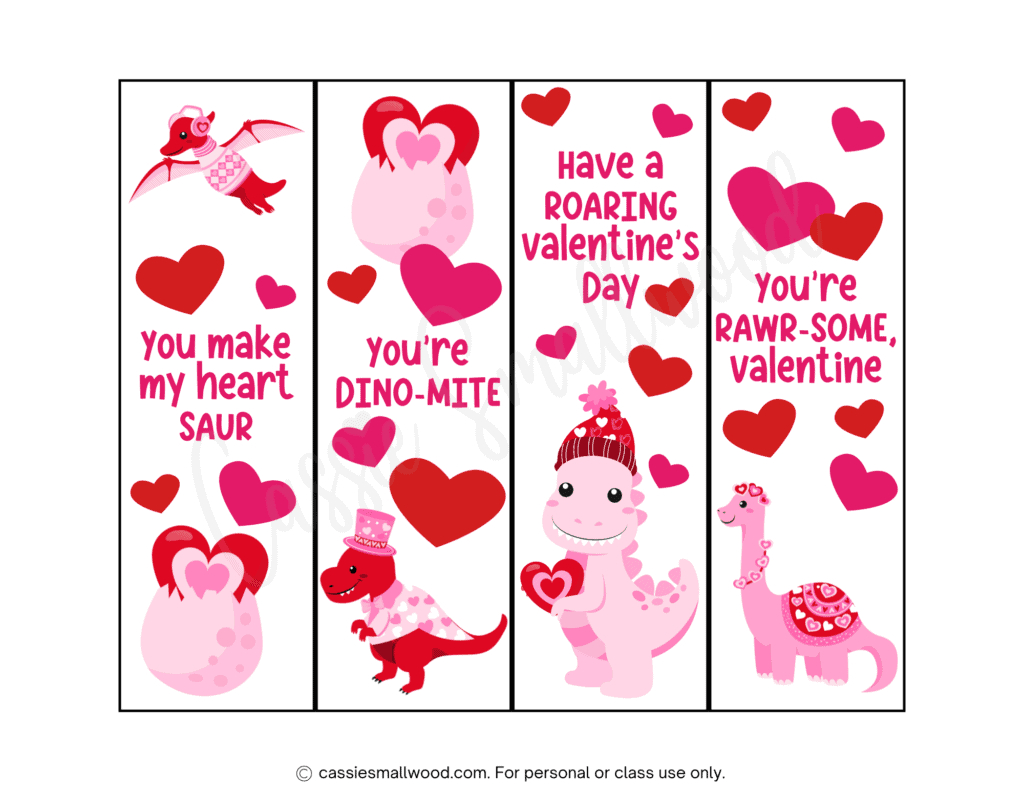 100 Ridiculously Cute Free Printable Valentine Bookmarks - Cassie regarding Free Printable Valentine Bookmarks