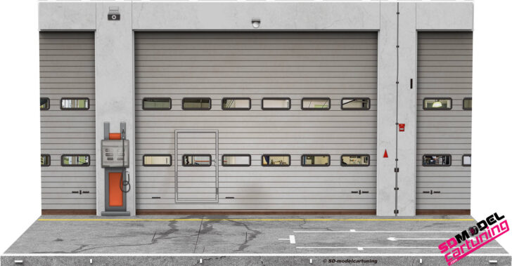 Garage Diorama Backgrounds Free Printable
