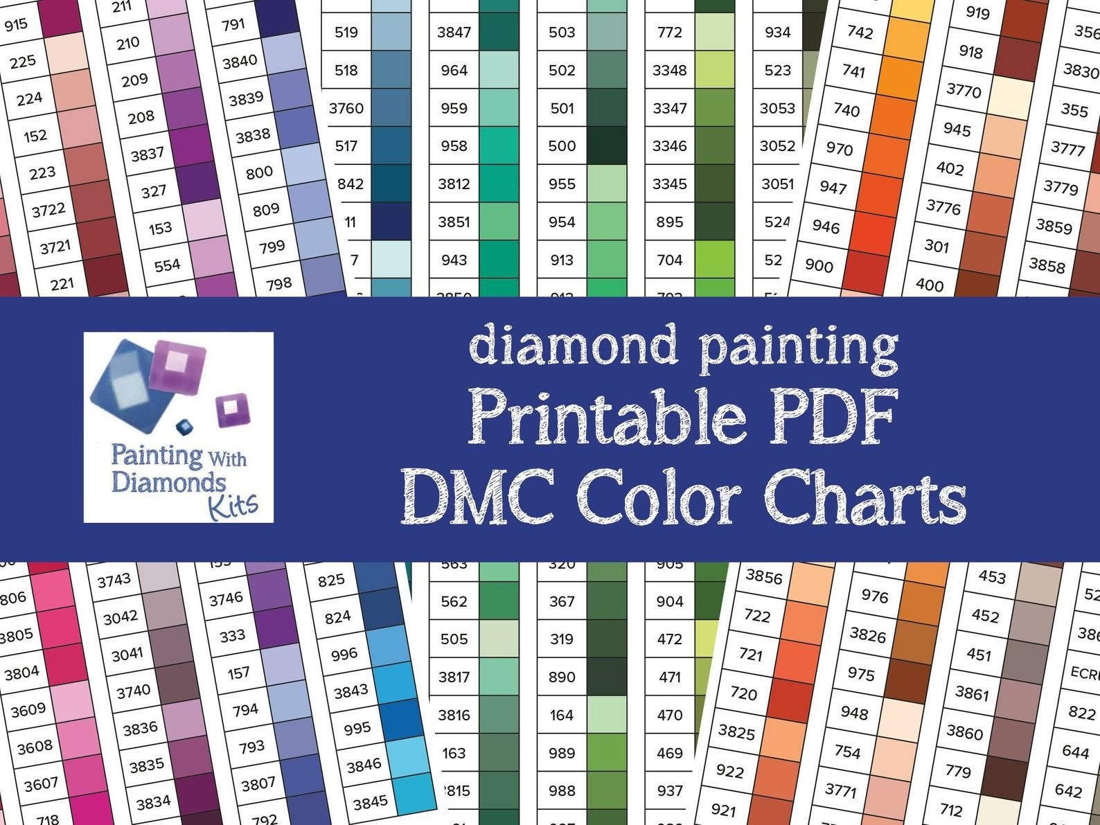 12 Diamond Painting-Ideen | Diamantmalerei, Kreuzstichmuster, Diamant pertaining to Free Printable Dmc Color Chart For Diamond Painting