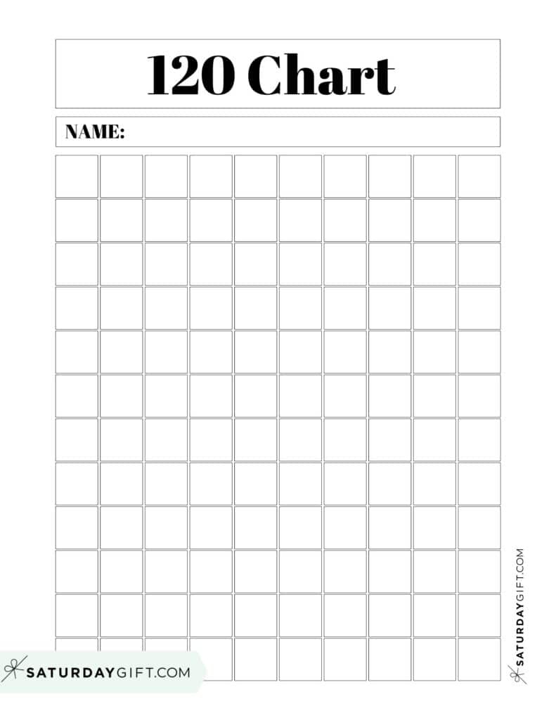 120 Chart Printable - 16 Free Number Charts To 120 Worksheets with regard to Blank 120 Chart Printable Free