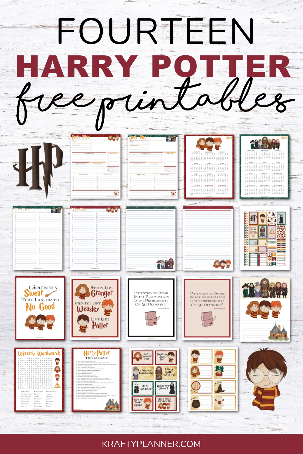 14 Harry Potter Free Printables — Krafty Planner throughout Free Printable Harry Potter