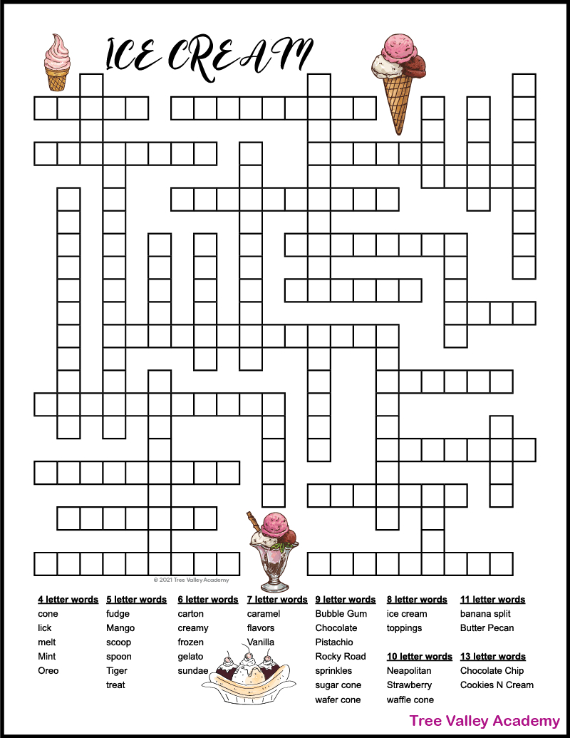 150+ Word Puzzles For Kids - Tree Valley Academy inside Fill in the Word Puzzles Printable