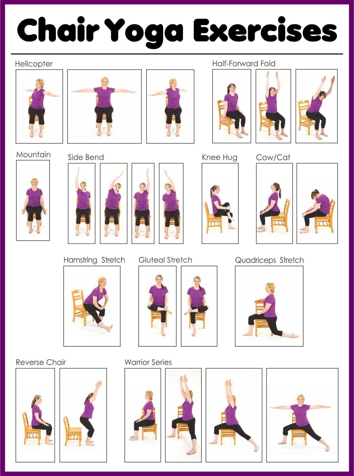 17 Chair Yoga-Ideen | Stuhlyoga, Yoga, Yoga Für Senioren with Free Printable Chair Yoga Exercises For Seniors