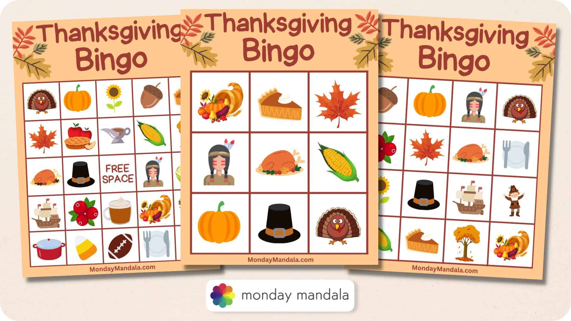 180 Thanksgiving Bingo Cards (Free Pdf Printables) regarding Free Thanksgiving Bingo Cards