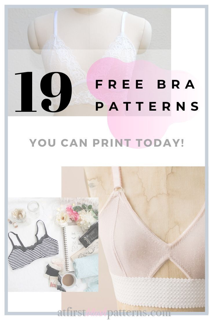 19 Free Bra Patterns You Can Print Today! regarding Printable Free Bra Pattern