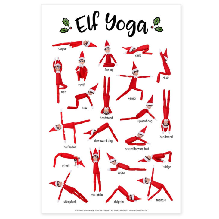 Elf on the Shelf Yoga Printable Free