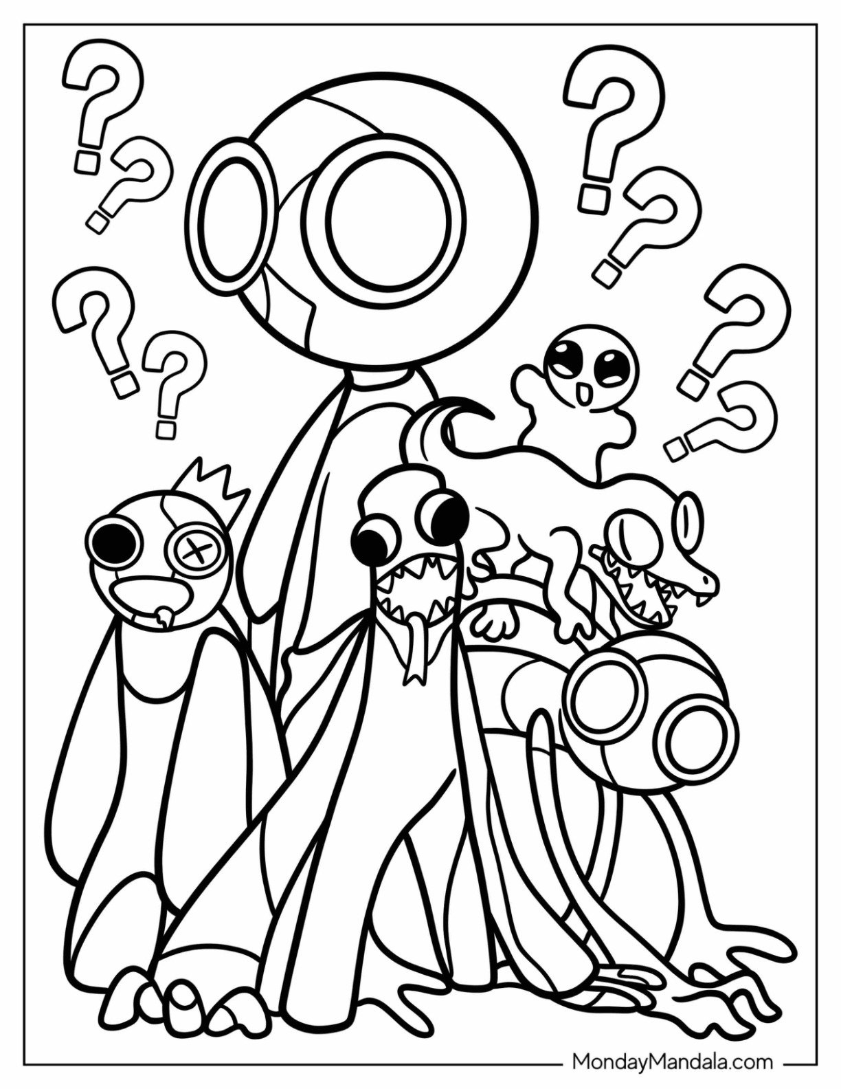 20 Rainbow Friends Coloring Pages (Free Pdf Printables) in Red Rainbow Friends Printable