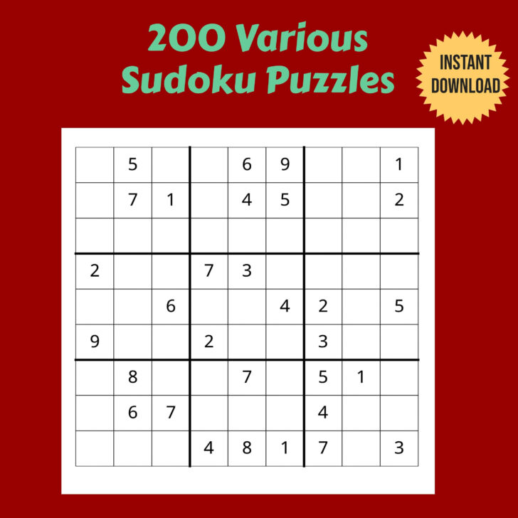 Free Printable Sudoku Puzzles