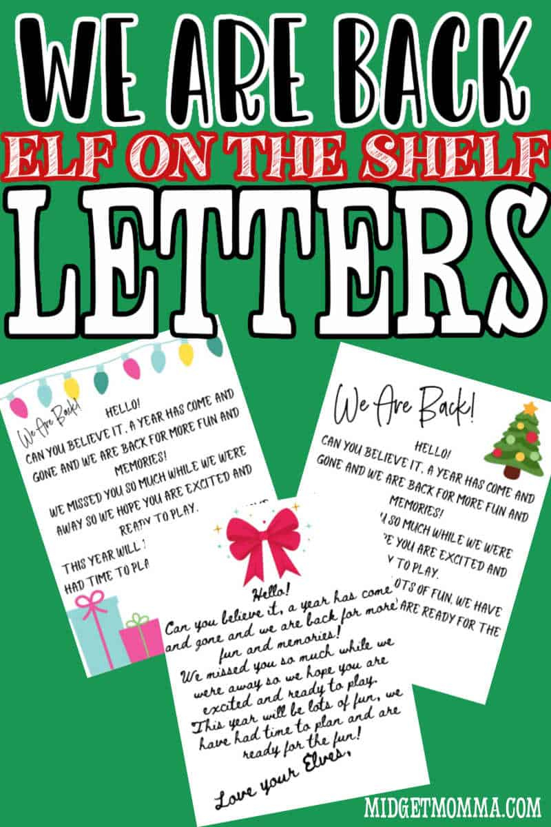 21 Free &amp;quot;We Are Back&amp;quot; Elf On The Shelf Arrival Letters Printables within Elf Is Back Free Printable
