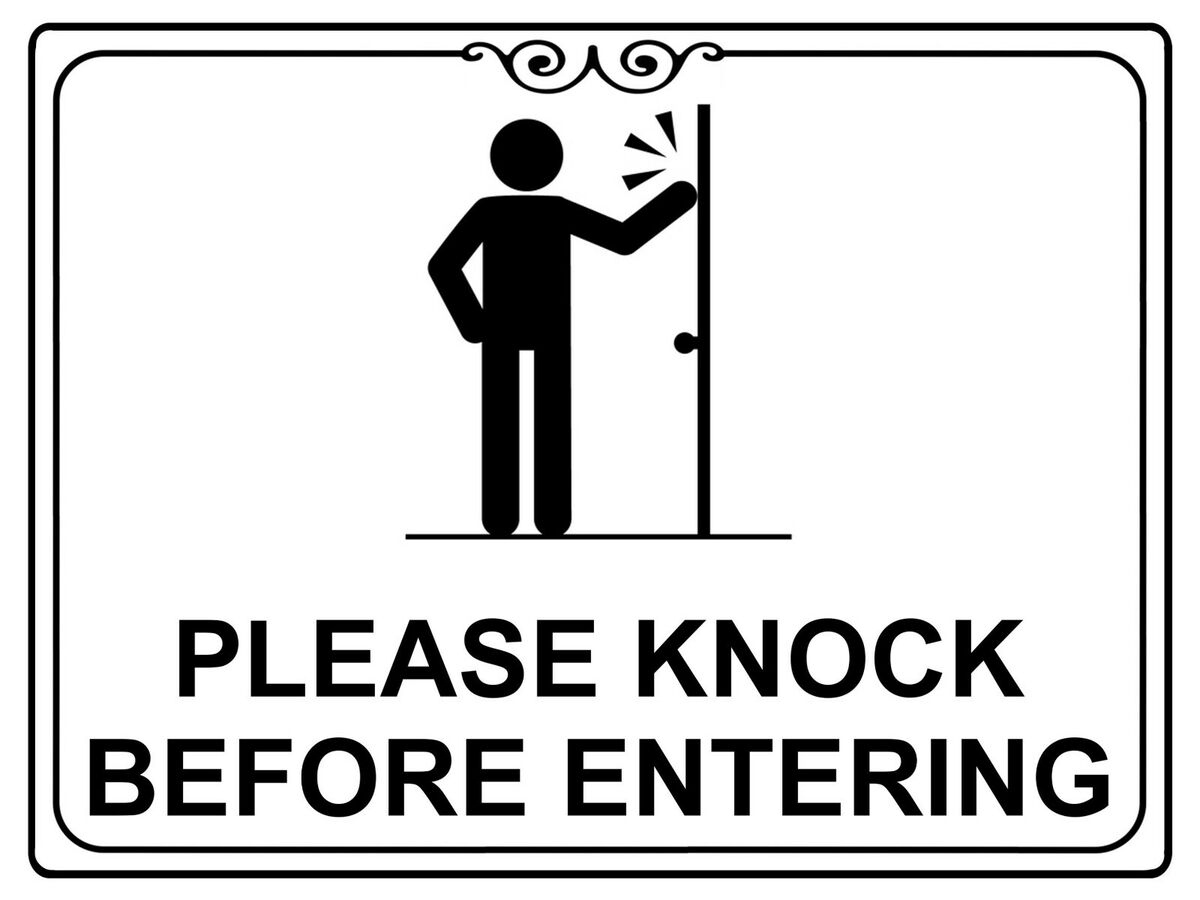 253 Please Knock Before Entering Metal Aluminium Door Sign Plaque House Office in Free Printable Please Knock Before Entering Printable Sign