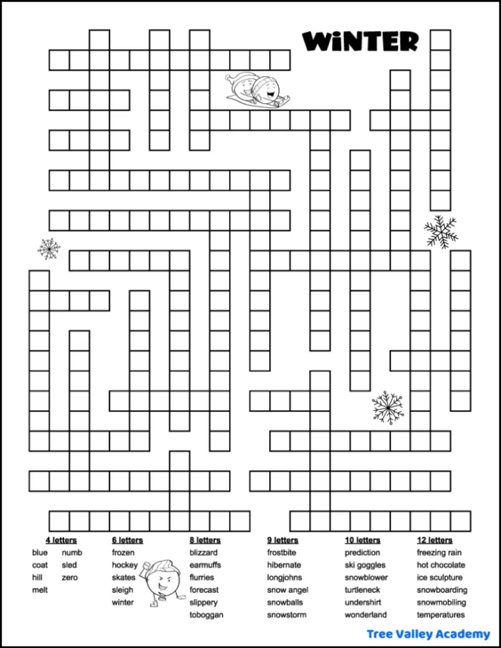 Fill in the Word Puzzles Printable