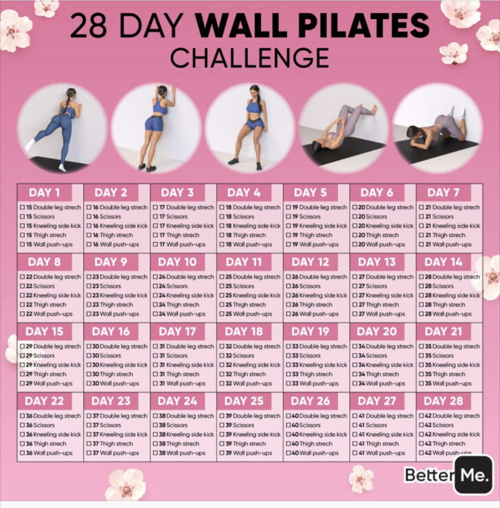 Wall Pilates Challenge Free Printable