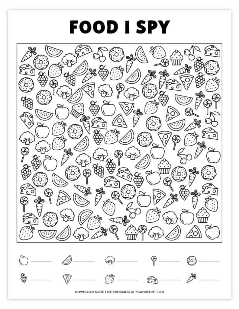 28 Free Printable I Spy Games - Pjs And Paint throughout Free Printable I Spy Pages