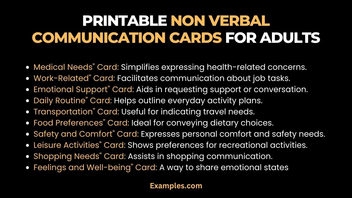 29+ Nonverbal Communication Cards Examples with Free Printable Non Verbal Communication Cards